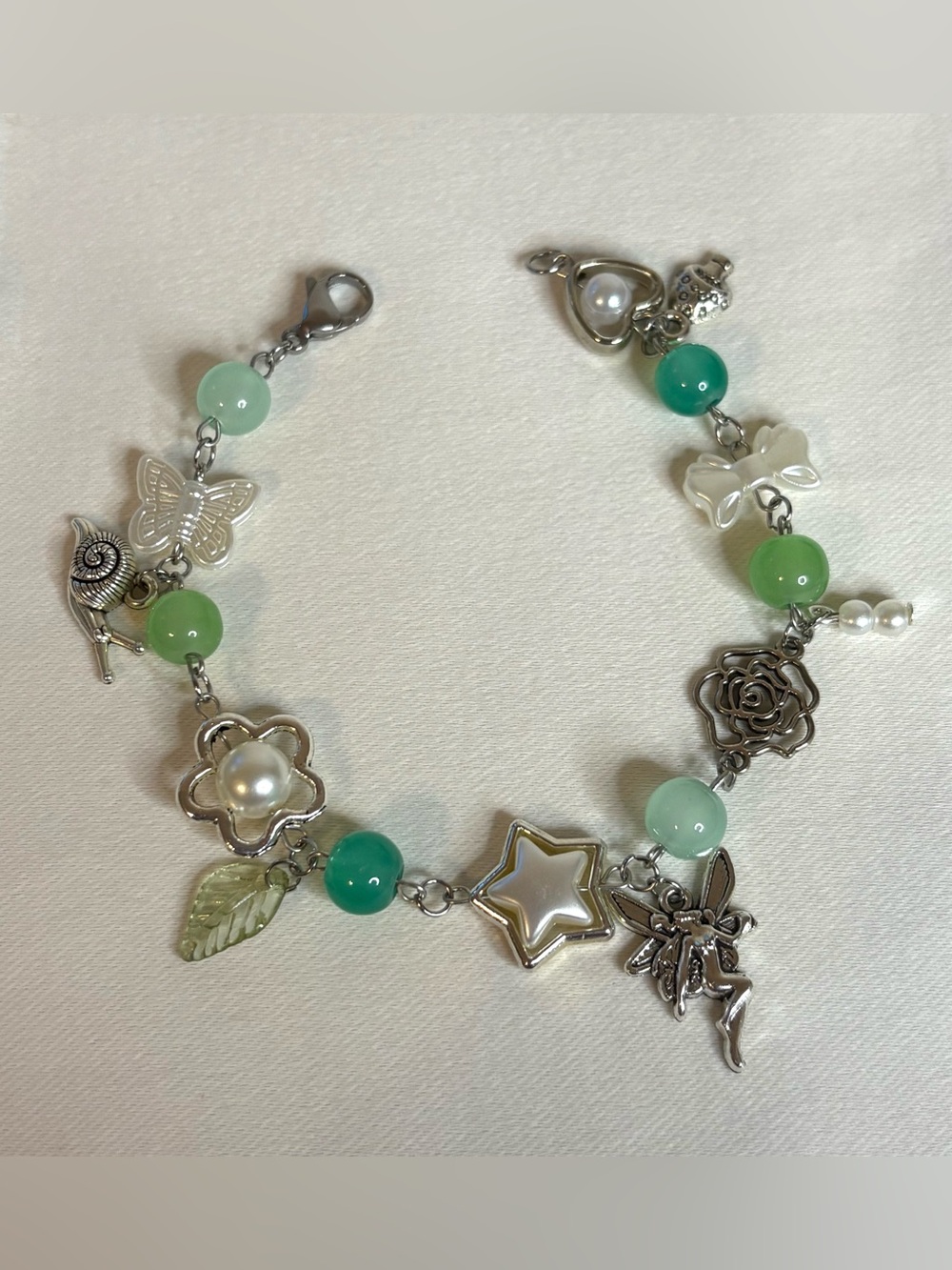 Handmade Fairy Garden Charm Bracelet